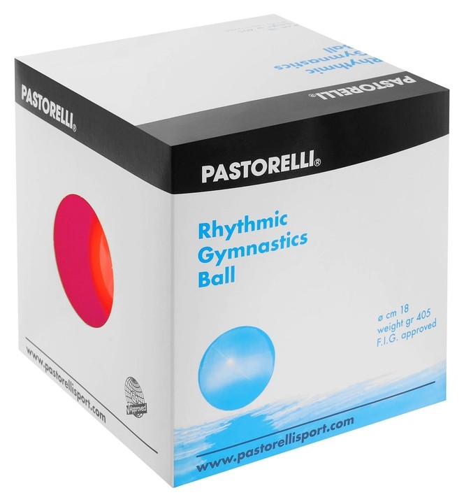 Мяч гимнастический Pastorelli New Generation, 18 см, Fig, цвет коралл