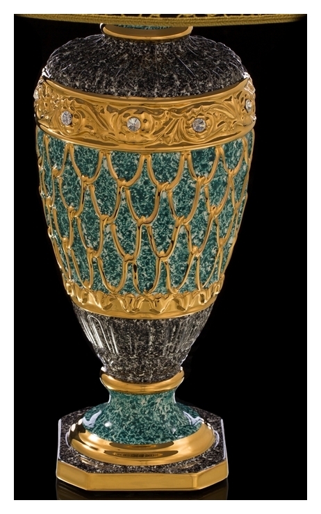 Лампа коллекции Диана черно-зеленая