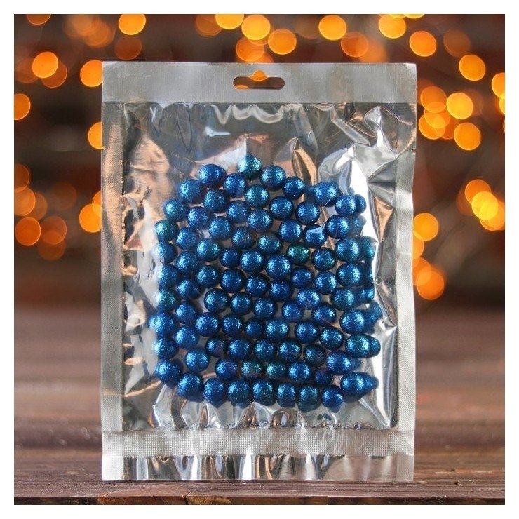 Фигурка для поделок и декора Шар, набор 80 шт., размер 1 шт. 0,5 см, цвет синий
