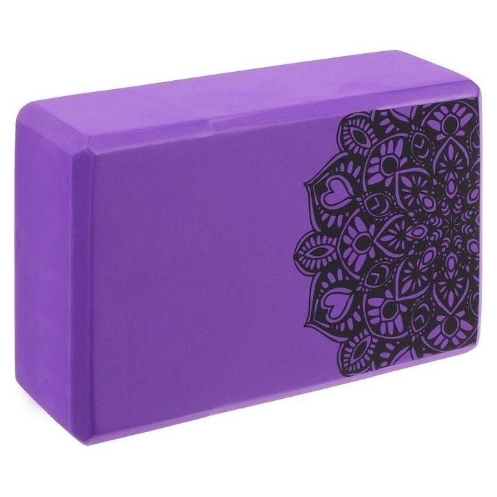 Блок для йоги 23 x 15 x 8 см, 120 г, цвет фиолетовый