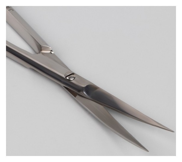 Ножницы маникюрные, для кутикулы, загнутые, узкие, 11 см, цвет серебристый, нсс-6l