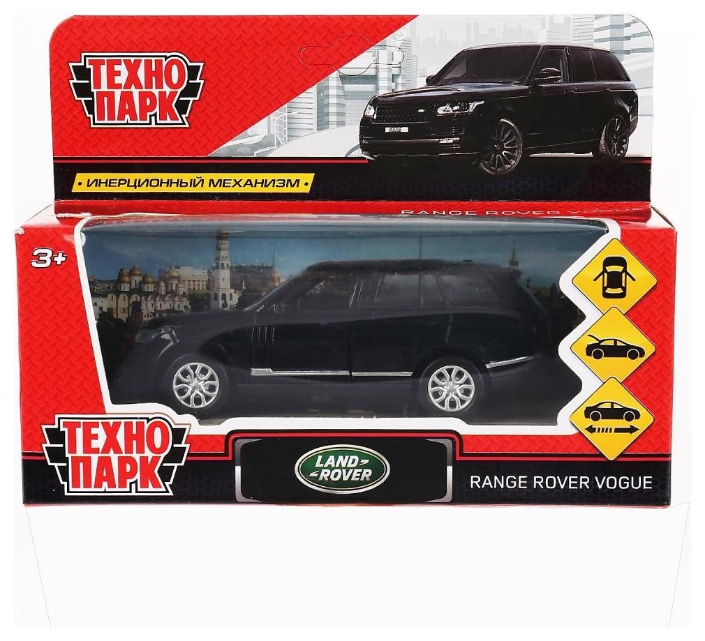 Машина металлическая Range Rover Vogue, 12 см, открывающиеся двери, инерционная, цвет чёрный