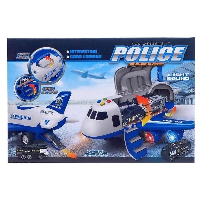 Парковка Полицейский самолет, световые и звуковые эффекты