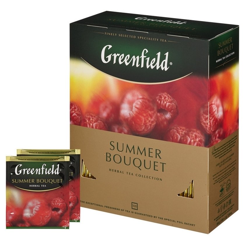 Чай гринфилд в пакетах. Гринфилд саммер букет 100 пакетиков. Чай Greenfield Summer Bouquet. Чай Гринфилд Summer 100 пакетиков. Чай Гринфилд саммер букет.