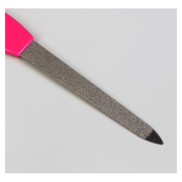 Пилка-триммер металлическая для ногтей, фигурная ручка, 17 см