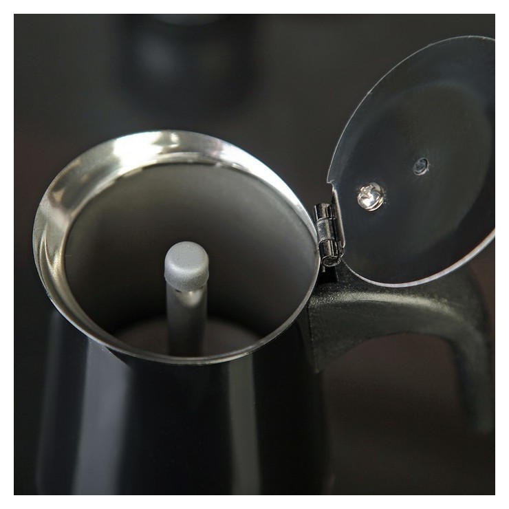 Кофеварка гейзерная «Итальяно», на 4 чашки, цвет чёрный