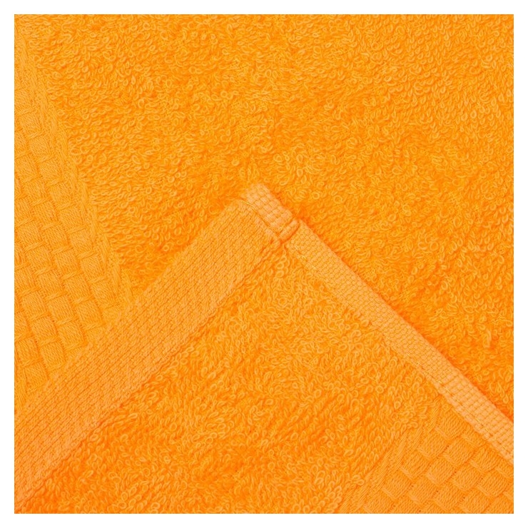 Полотенце махровое гладкокрашеное Эконом 50х90 см, цвет оранжевый