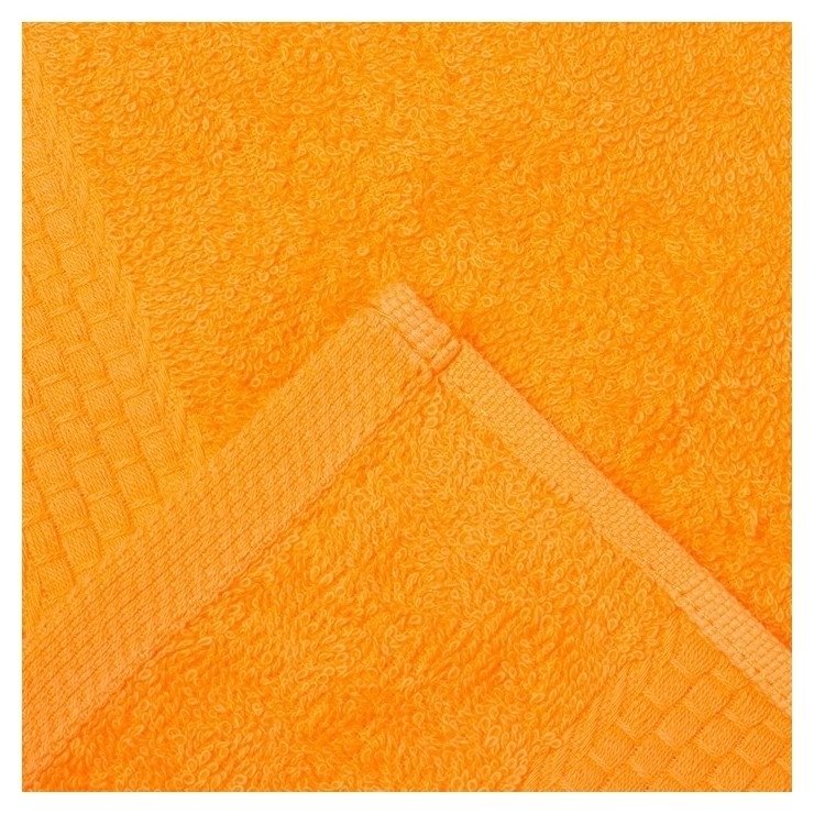Полотенце махровое гладкокрашеное Эконом 70х130 см, цвет оранжевый