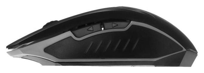 Мышь Nakatomi Mrog-15u, игровая, беспроводная, оптическая, 1600 Dpi, подсветка, Usb, чёрная