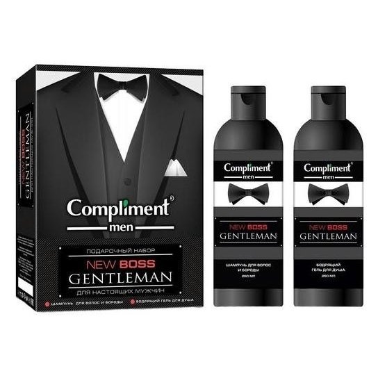 Подарочный набор мужской №1770 New Boss Gentleman Шампунь для волос и бороды + Гель для душа