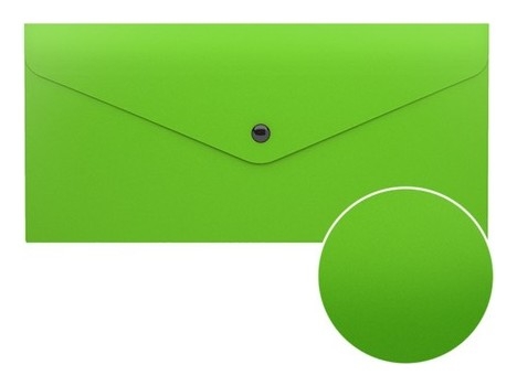 Папка-конверт на кнопке, полупрозрачная, Erichkrause Glossy Neon, Travel