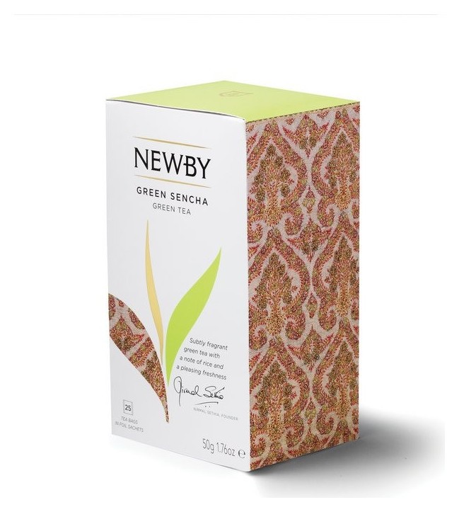 Чай Newby зеленая сенча зеленый 25 пакетиков