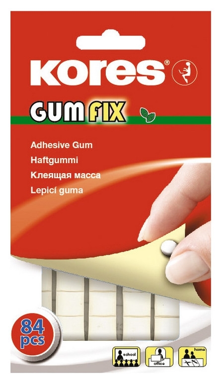 Клейкая лента -масса Kores Gum Fix удаляемая 84 шт/уп 31600