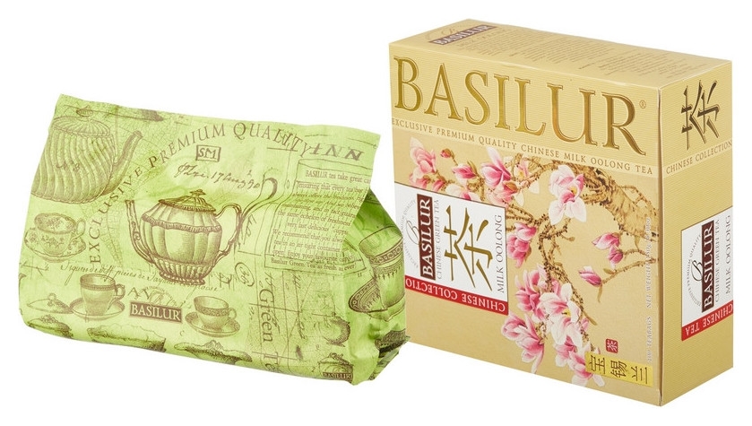 Чай Basilur китайский чай молочный улун, зеленый, 100 пакетиков