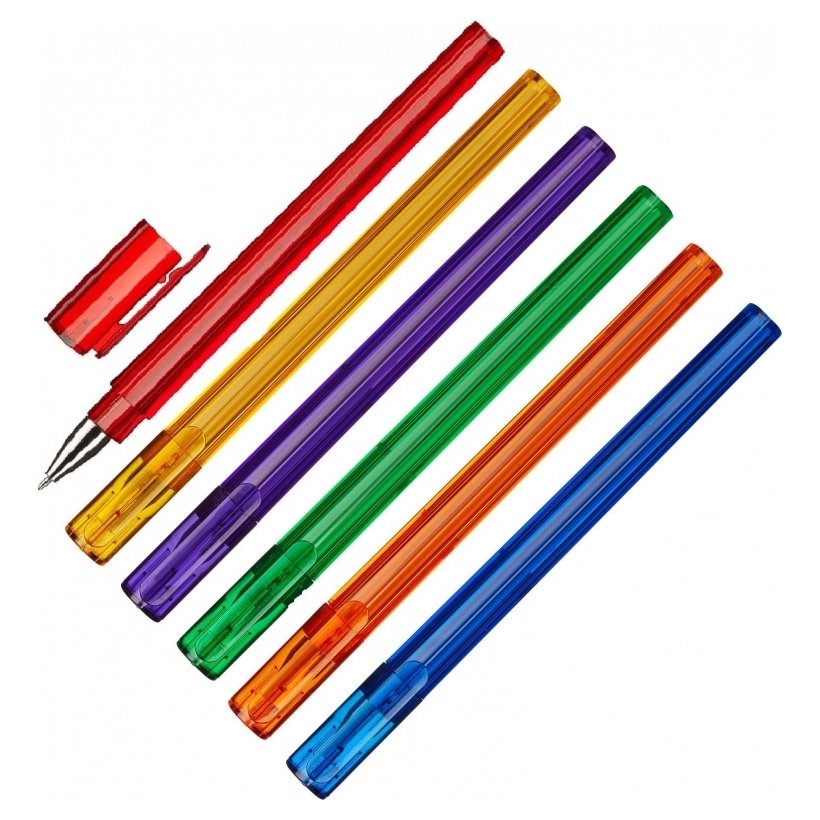 Ручка шариковая Attache тетра синяя, 0,5мм, цвет корпуса в асс.