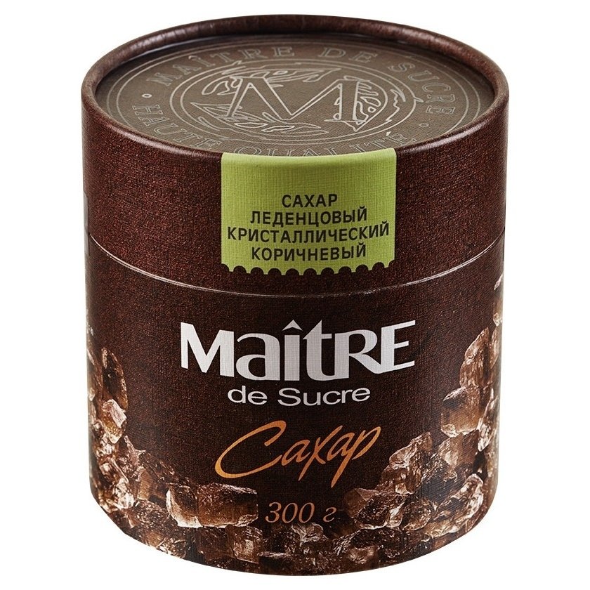 Сахар Maitre De Sucre леденцовый коричневый,300г