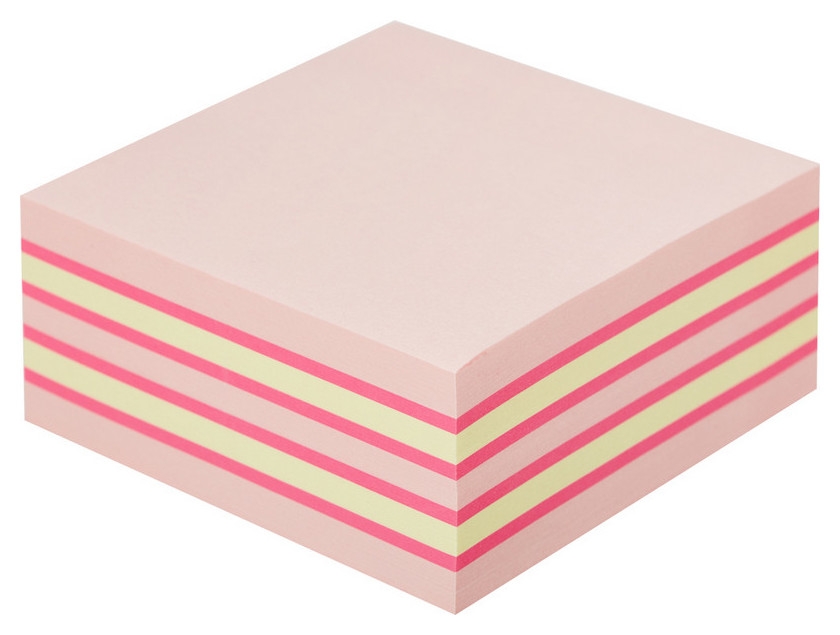 Блок-кубик Attache Selection куб 76х76, розовый 400 л