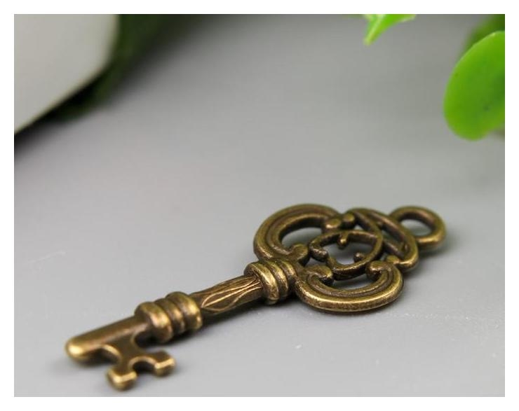 Подвеска Ключ состаренная бронза 1х2,5 см