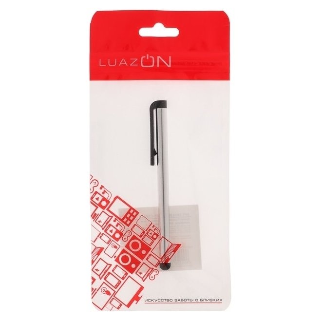 Стилус Luazon, для планшета и телефона, 10 см, тепловой, с креплением, серый