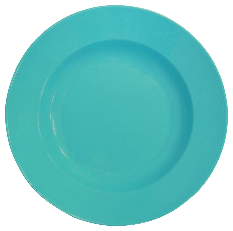Набор детских плоских тарелок е-836/6 пластик, 15,5 см, набор 6 шт, голубой