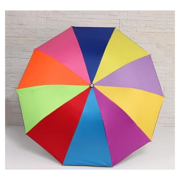 Зонт женский механический Радуга Разноцветный R=52 см
