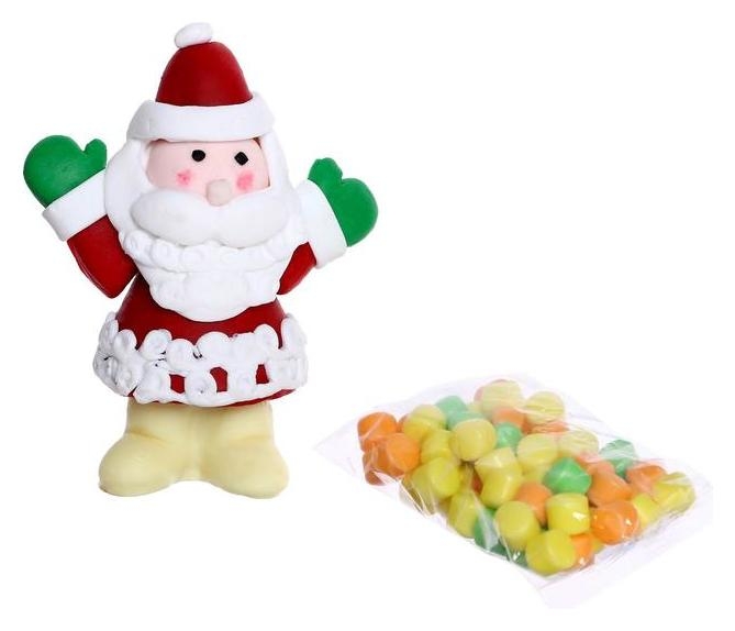 Новогодний шар Дед мороз, игрушка с конфетами