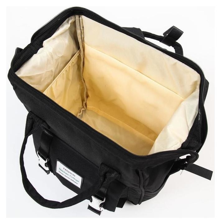Сумка-рюкзак для хранения вещей малыша, цвет черный, с ручками
