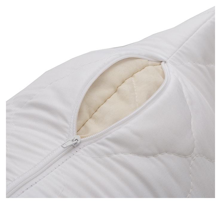 Чехол на подушку атра сменный стеганый на молнии 50х70см, 100% п/э, 100гр/м
