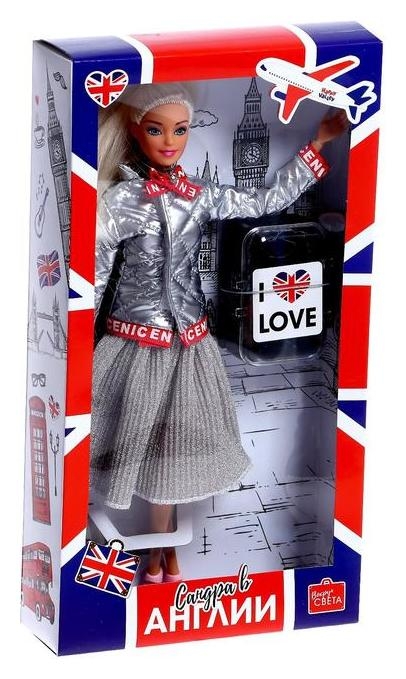 Кукла с чемоданом Сандра в англии, серия вокруг света