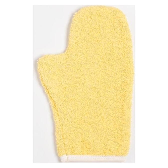 Набор для купания (Уголок+рукавичка), желтый, 340гр/м, махра