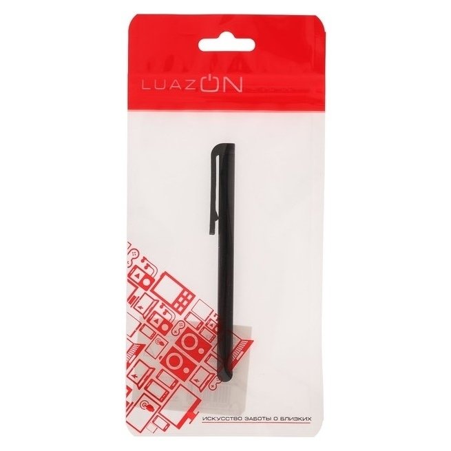 Стилус Luazon, для планшета и телефона, 10 см, тепловой, с креплением, чёрный