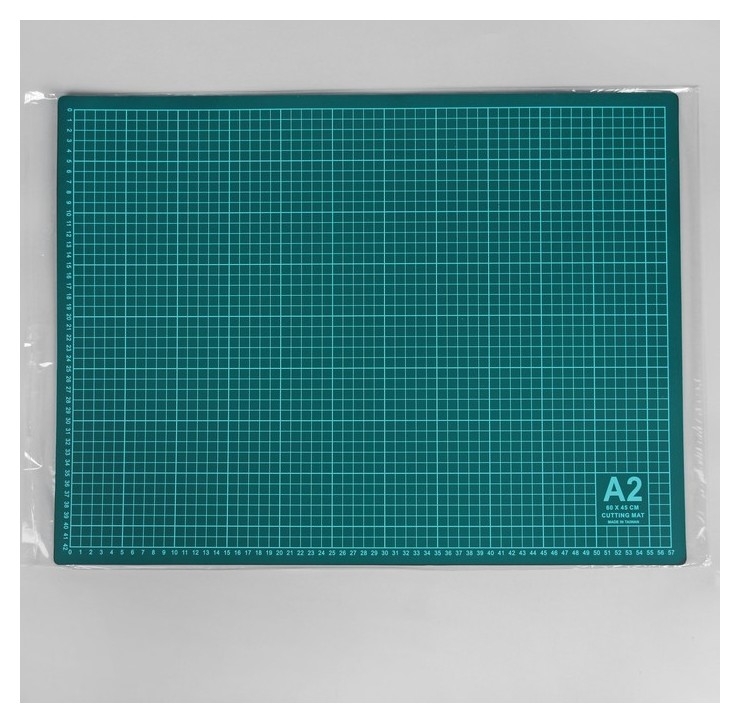 Мат для резки, 60 x 45 см, А2, цвет зелёный, Dk-002
