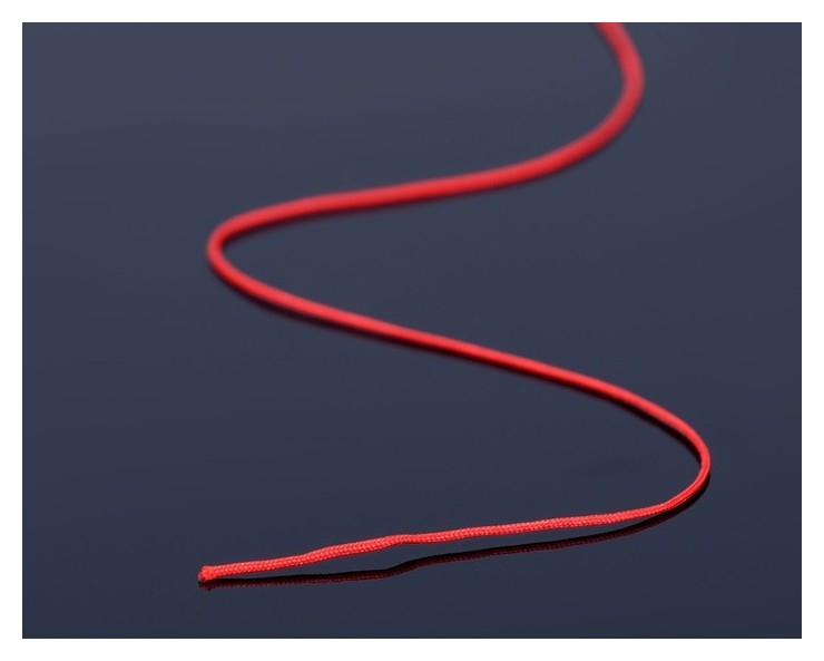 Шнур Шамбала длина 100м, D=1мм, цвет ярко-красный