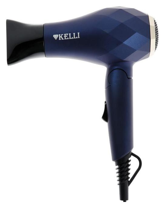 Фен Kelli Kl-1124, 1800 Вт, 2 скорости, 2 температурных режима, синий
