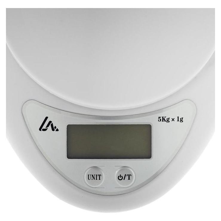 Весы кухонные Luazon Lvk-706, электронные, с чашей, до 5 кг, белые