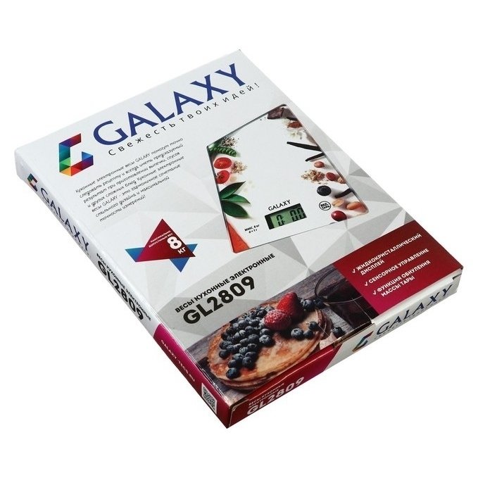 Весы кухонные Galaxy GL 2809, электронные, до 8 кг, рисунок 