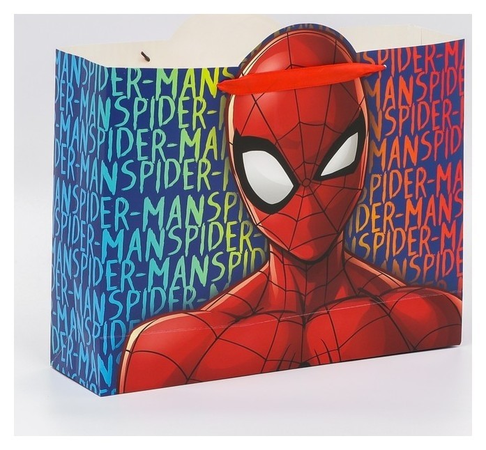 Пакет подарочный Spider-man, человек-паук, 40х31х11,5 см
