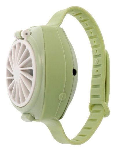 Мини вентилятор в форме наручных часов Lof-10, 3 скорости, поворотный, зеленый
