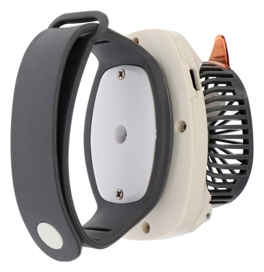 Мини вентилятор в форме наручных часов Lof-09, 3 скорости, подсветка, серый