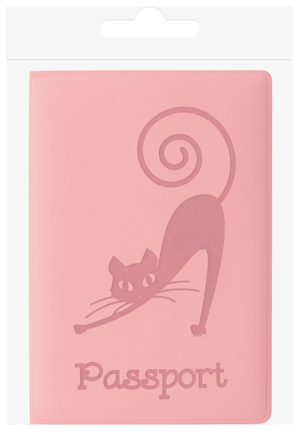 Обложка для паспорта Staff, мягкий полиуретан, Кошка, персиковая, 237615
