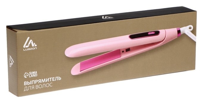 Выпрямитель для волос Luazon Lw-37 45 Вт керамическое покрытие до 230c розовый