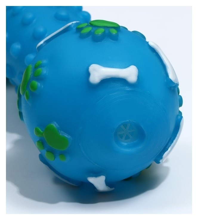 Игрушка пищащая Гантель 500 Kg, 17,5 см, синяя