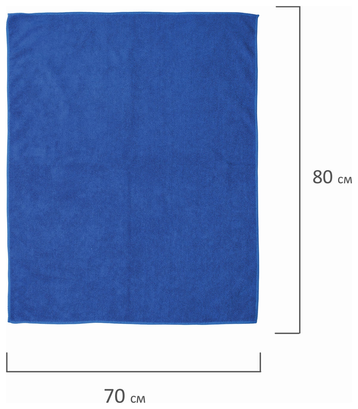 Тряпка для мытья пола, плотная микрофибра, 70х80 см, синяя, любаша Плюс, 606309
