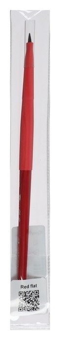 Кисть Roubloff соболь- серия Red Flat № 6, плоская, ручка короткая красная, покрытие обоймы Soft-touch