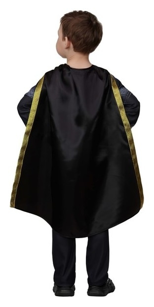 Карнавальный костюм Чёрный адам, без мускулов, р. 32, рост 128 см