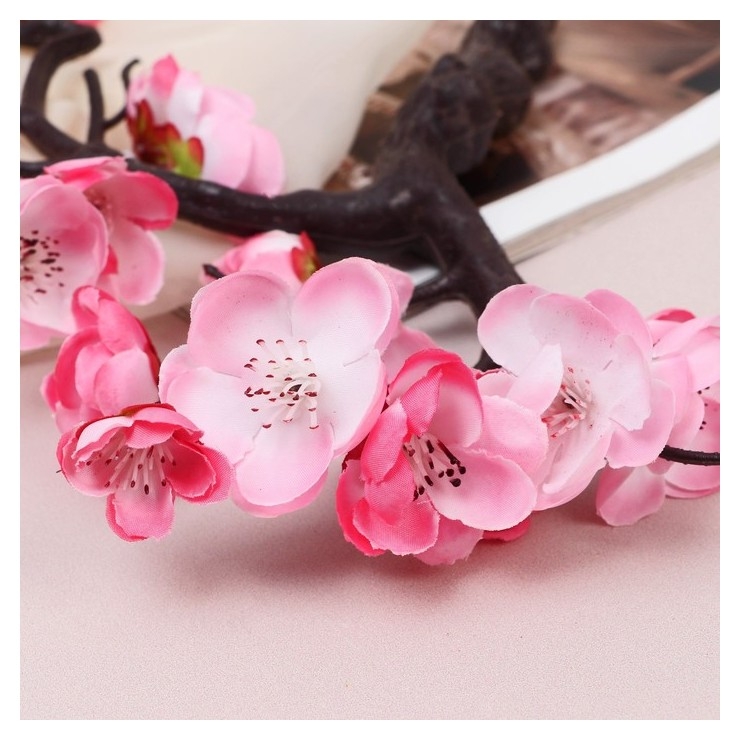 Цветы искусственные Ветка сакуры 4х20 см, розовый