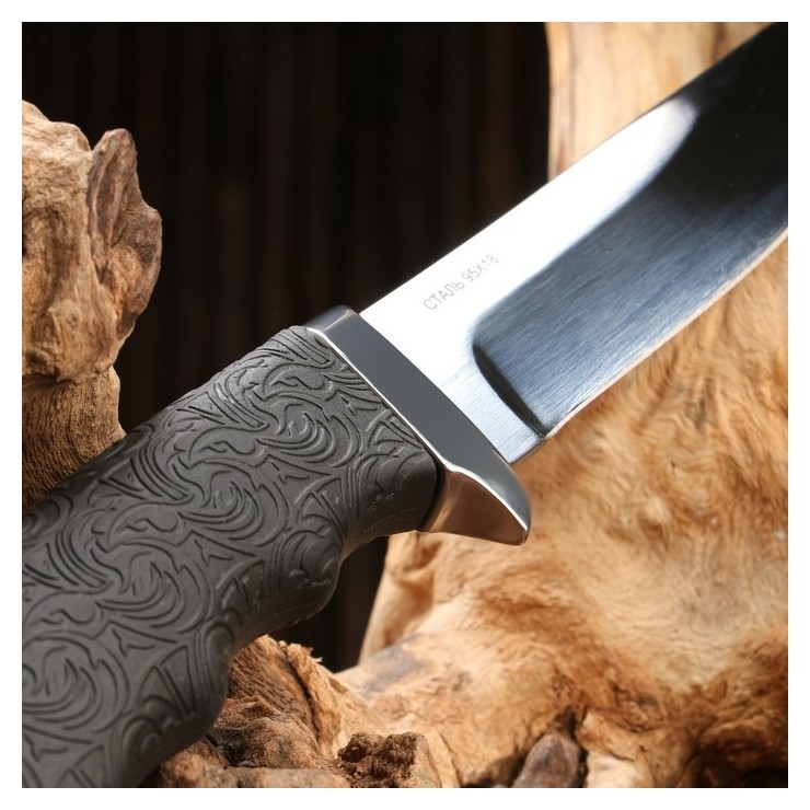 Нож охотничий Плёс сталь - 95х18. рукоять - сталь / резина, 25 см
