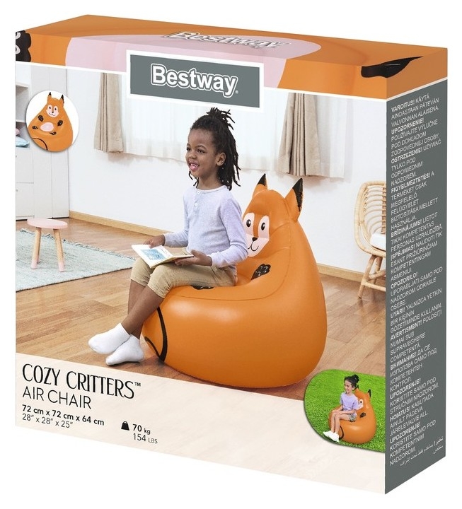 Кресло надувное зверушки Cozy Critters 75116
