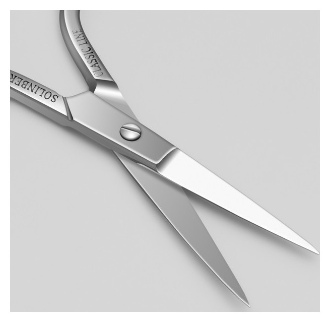 Ножницы маникюрные, прямые, узкие, 9,5 см, на блистере, цвет серебристый, 041