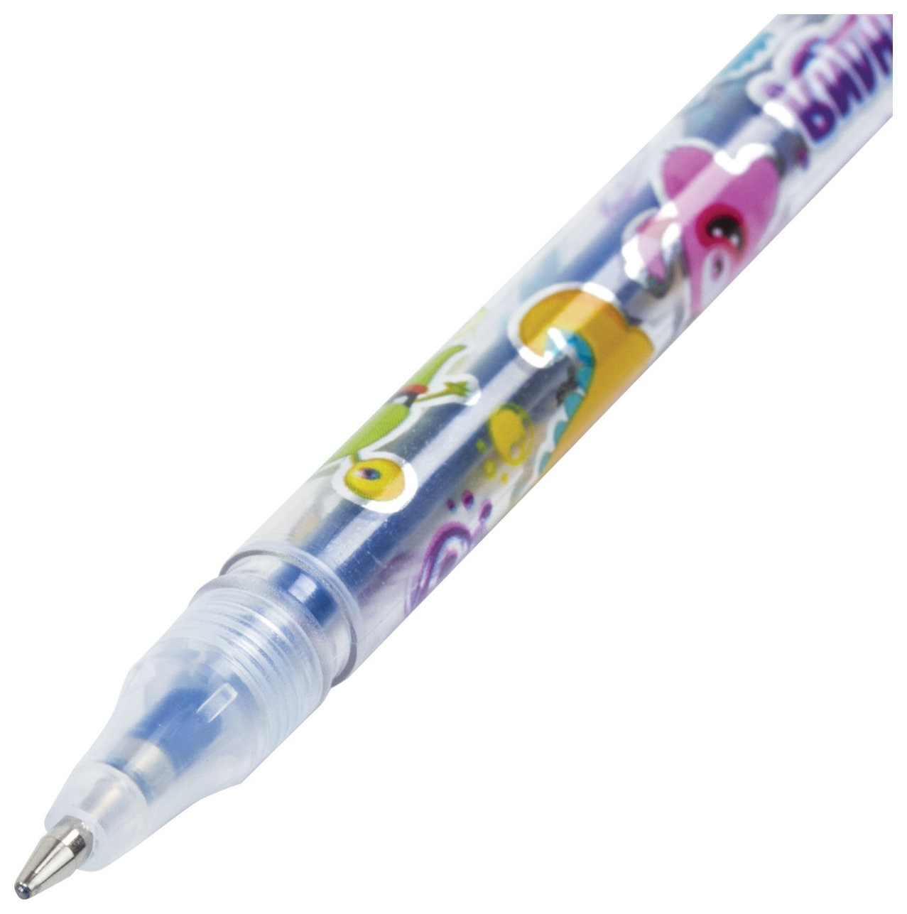 Ручки гелевые Юнландия, набор 6 шт., ассорти металлик, с печатью, узел 0,7 мм, линия письма 0,5 мм